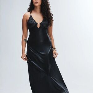 Savage Fenty Elegant Black Maxi Dress